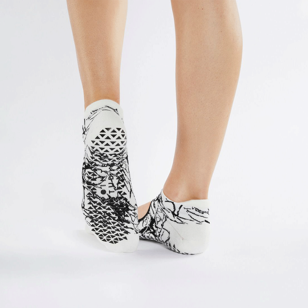 Marble Strap Grip Sock