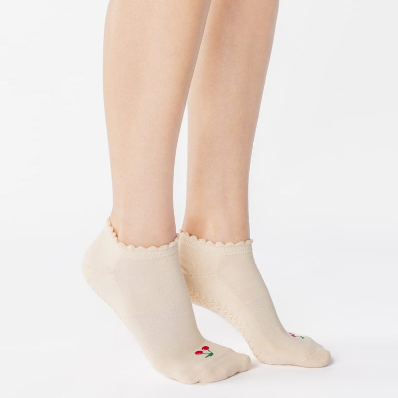 Cherry Full Foot Grip Sock