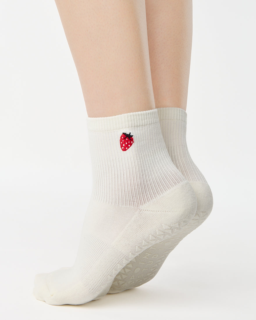 Strawberry Ankle Grip Sock
