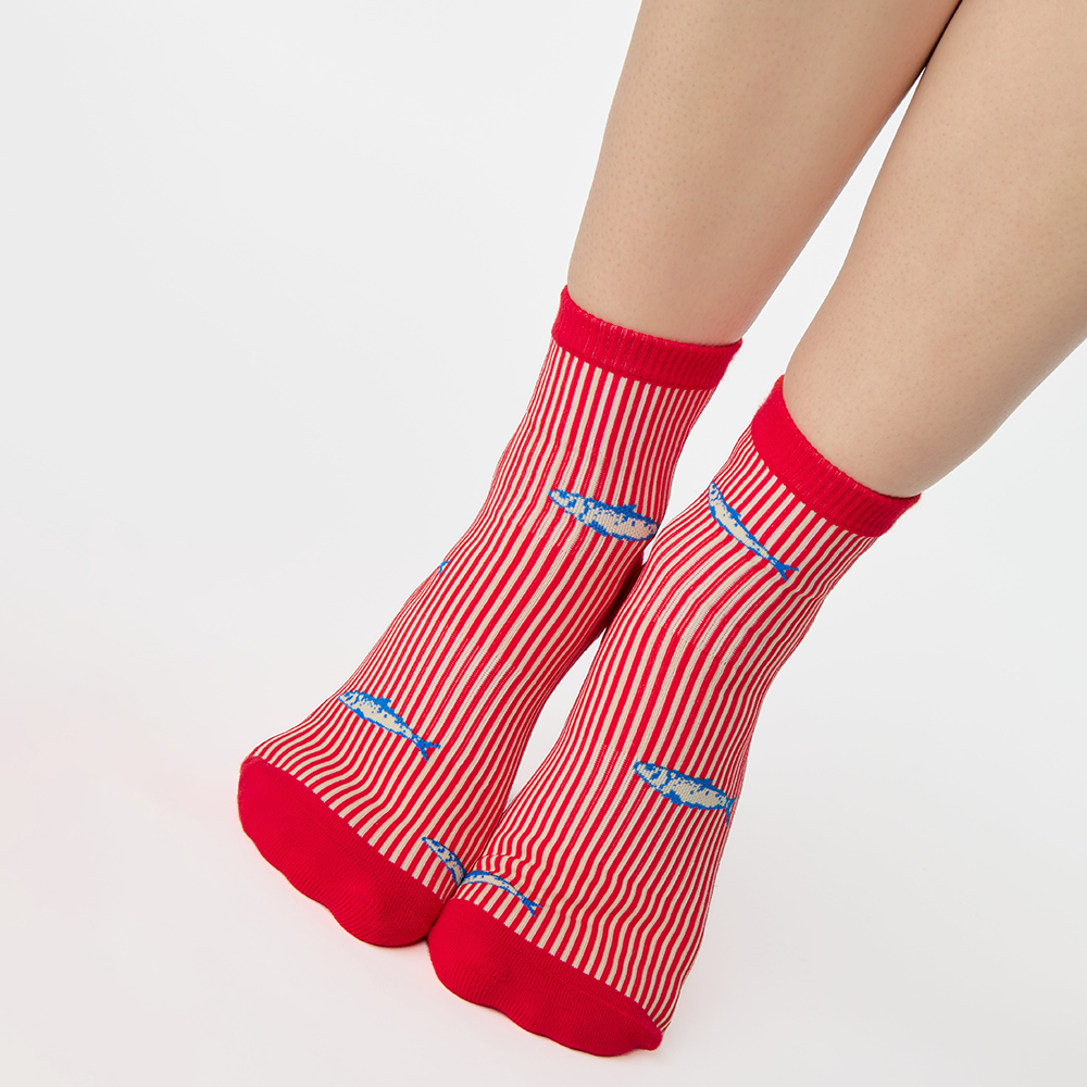 Sardines Ankle Grip Sock