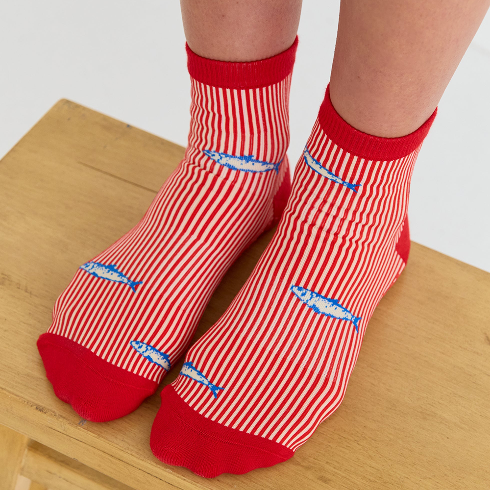 Sardines Ankle Grip Sock