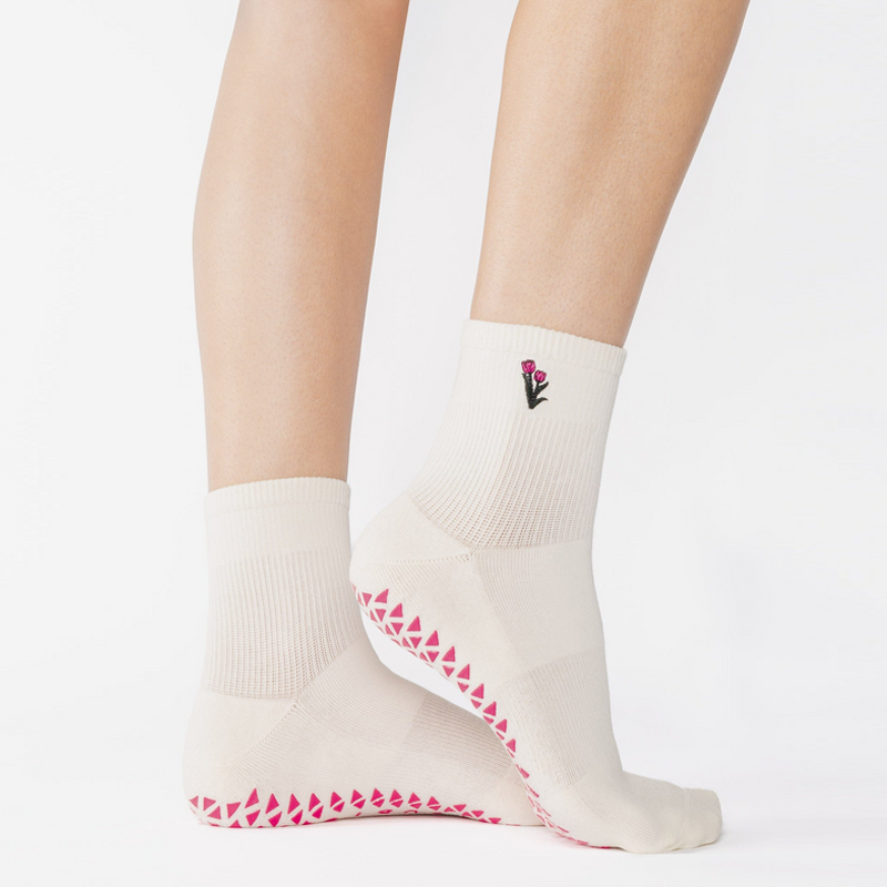 Tulips ankle grip sock