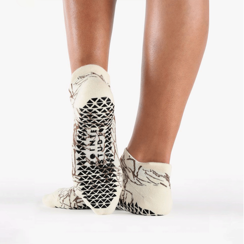 Marble Strap Grip Sock